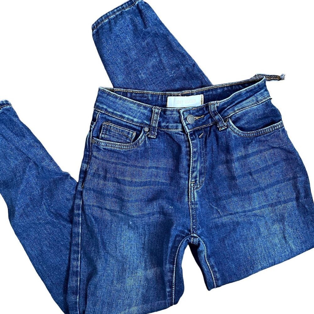 Most Wanted dark wash denim jeans cotton spandex high rise women size 3